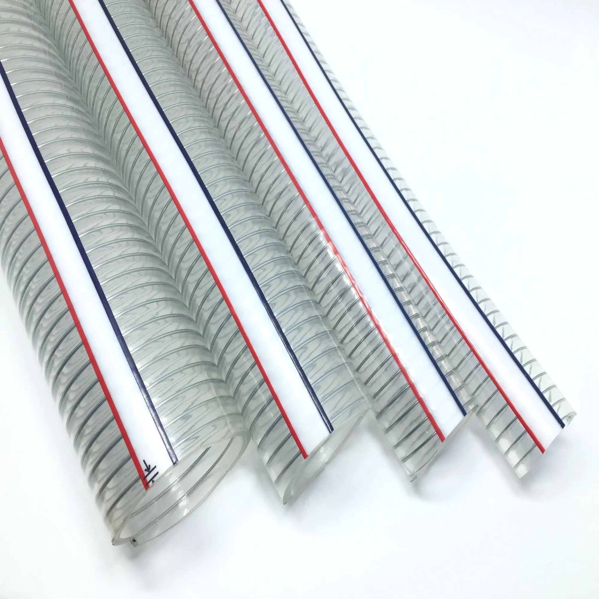 Clear Flexible PVC Steel Wire Spring Reinforced Hose